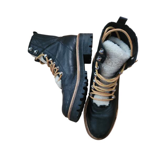 Marc Fisher LTD Womens Izzie Ankle Boot, Black/Natural 970, Size 7.5 - Picture 3 of 6